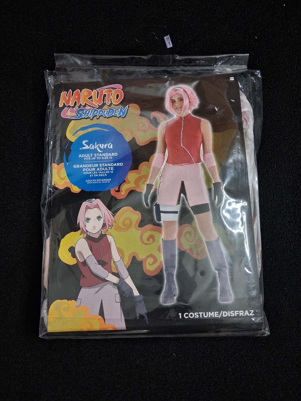 Sakura Adult Costume - Pink Naruto Shippuden Outfit(New,Fits up to size 12)
